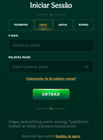 Como iniciar sessão na conta Casinia